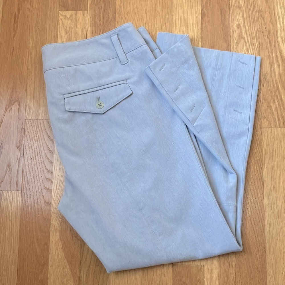 ECRU Women’s Cropped Cotton Blend Pants Light Gray Size 8
